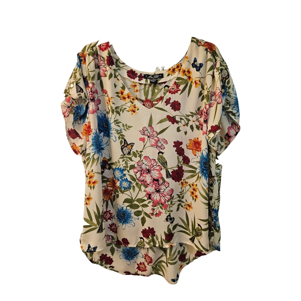 Miss Lili Multicolor Floral Blouse